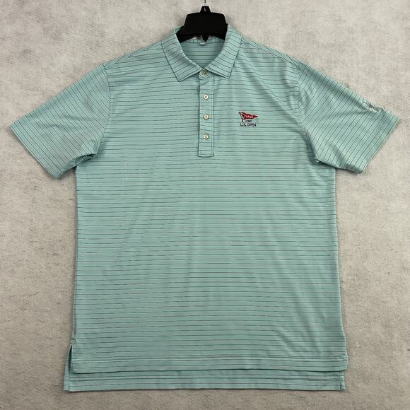 Peter Millar Summer Comfort LACC 123rd US Open Shirt Mens Large Green Golf Polo - Picture 6 of 14
